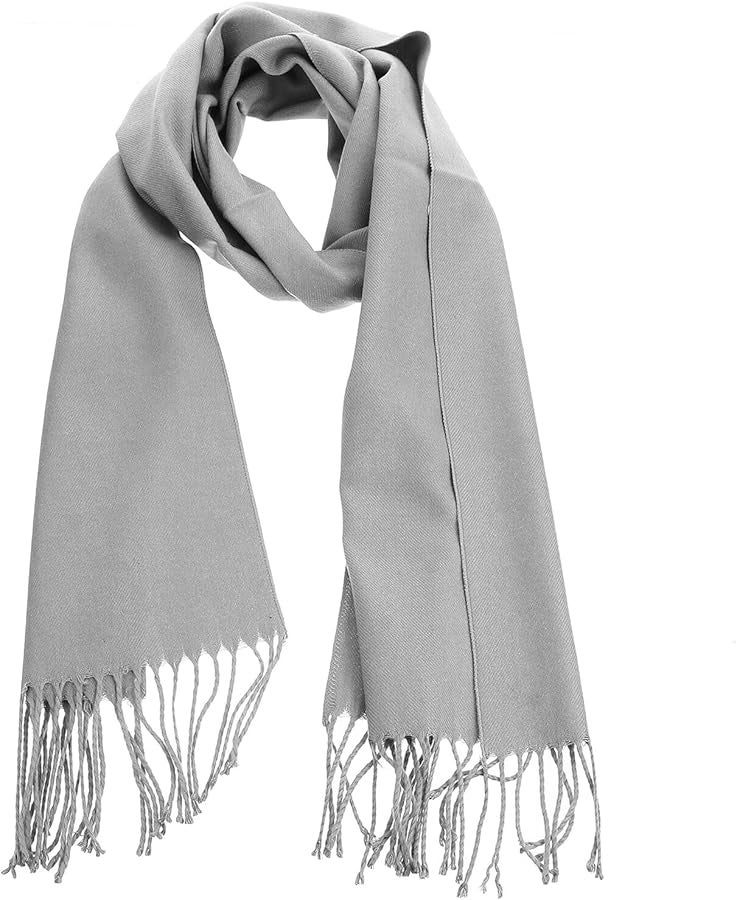 Solid Color Winter Scarf Warm Soft Imitation Cashmere Neck Warmer Shawl for Boys - Image 1